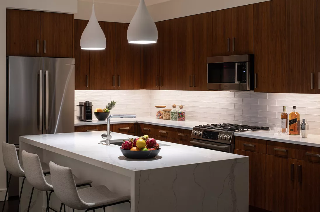 Modern warm colored bar